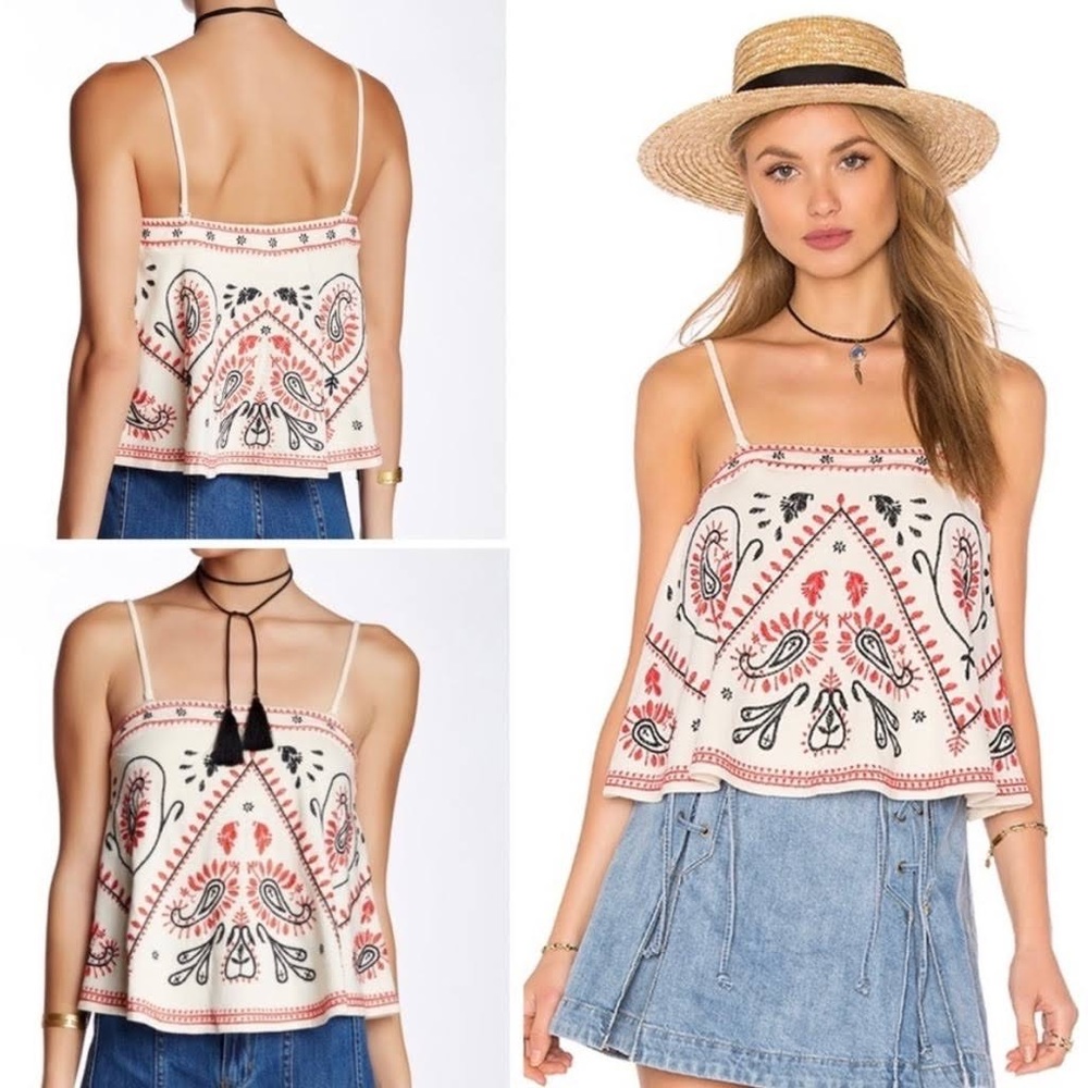Free People Flirt Alert Embroidered Convertible Top